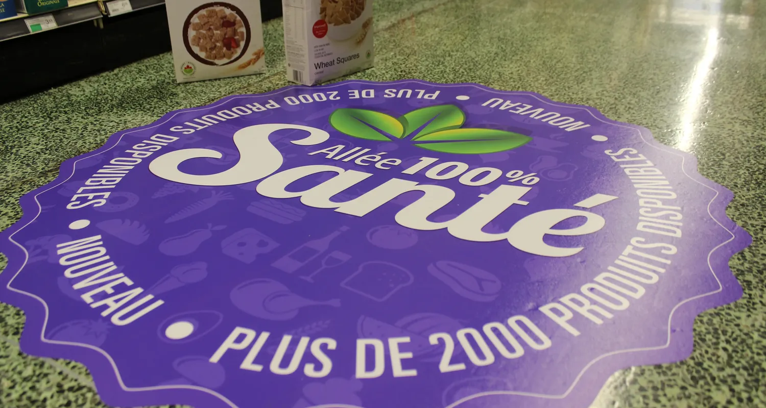 autocollants promotionnels marché alimentaire