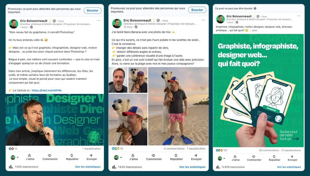 Exemples de publication qui apportent de la valeur sur Linkedin