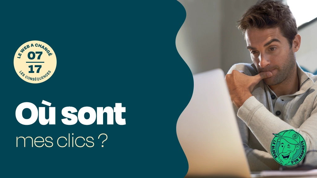pourquoi les clics ne sont plus un bon indicateur marketing. un homme se pause la question devant son ordi