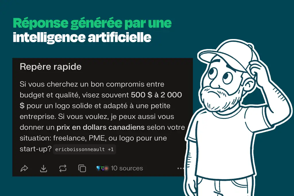 Lorsque l'intention de recherche Google est bien résumé sur un site web. Le contenu peu même être utilisé dans les réponses des outils d'intelligence artificielle.